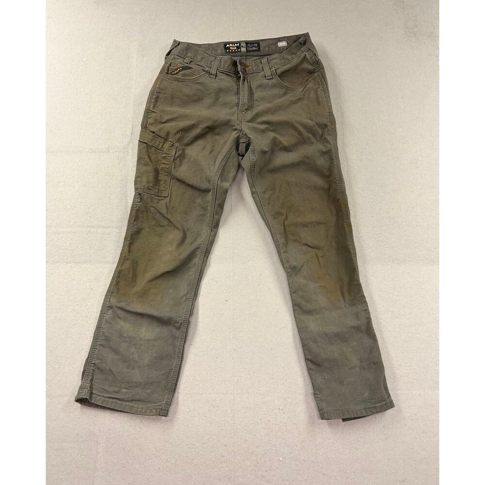 Ariat Men's Rebar M4 Durstar Gray green Cargo Work Pants Size 30x30